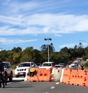 Brunswick valley way- gridlock at 2.00 pm Friday