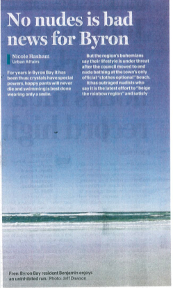 tyagarah clothes optional beach